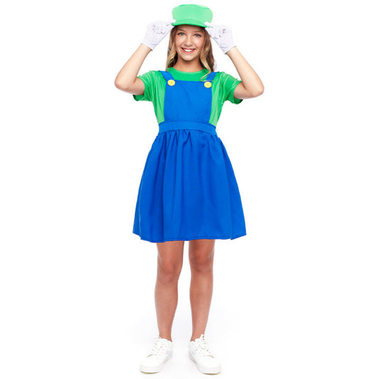 Casquette de déguisement Super Luigi pour fille