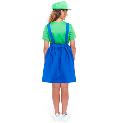 Casquette de déguisement Super Luigi pour fille