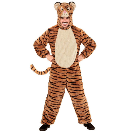 Déguisement de tigre en peluche adulte