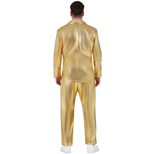 Costume de costume doré métallisé pour homme