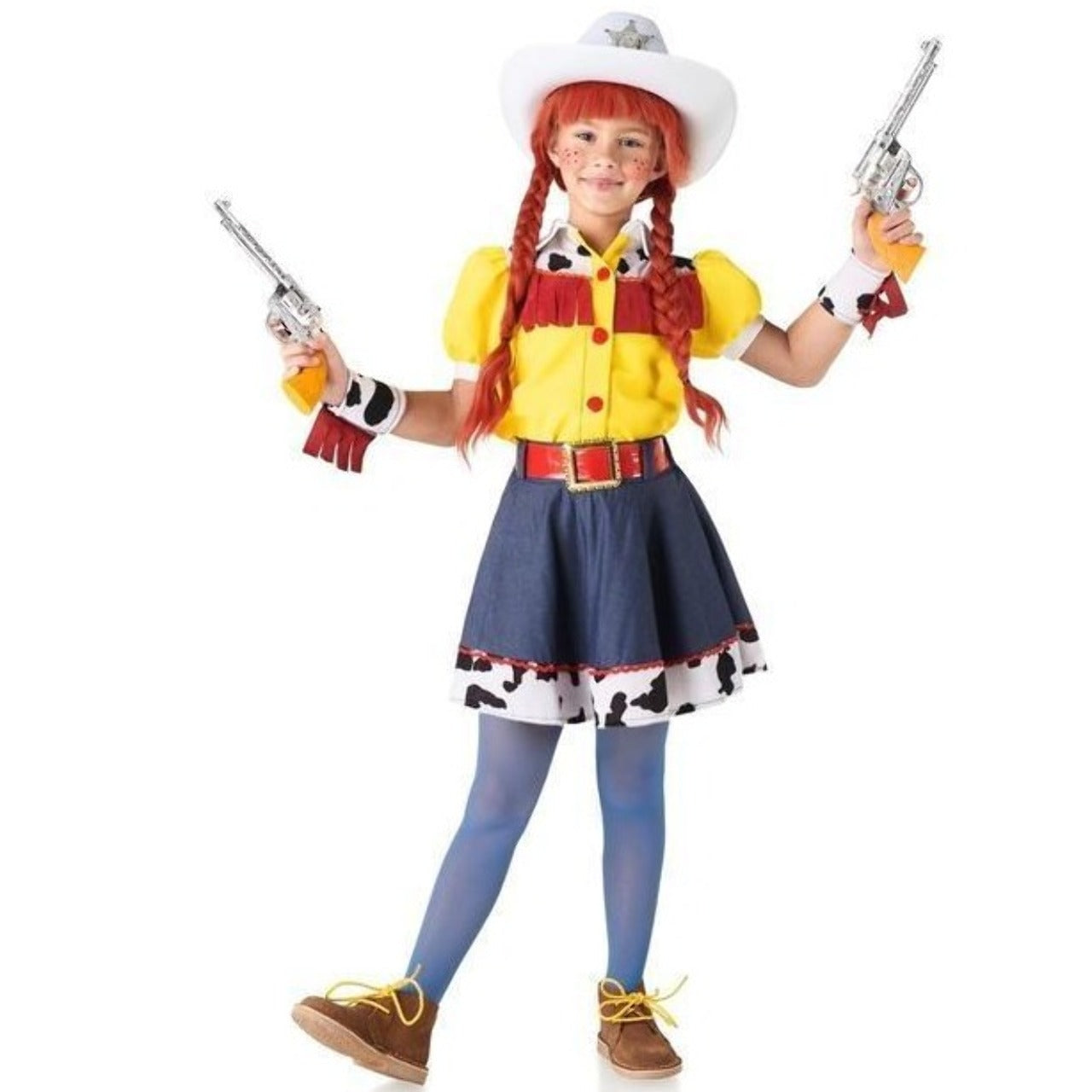 Déguisement Cowboy Enfant - Gilet Sans Manches à Franges Style Vache - Costume Carnaval, Halloween - 3 à 16 Ans
