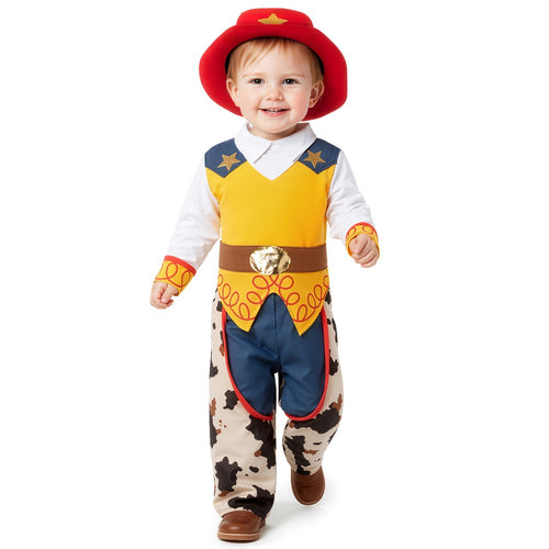 Déguisement Cowboy Enfant 3 Pièces – Gilet, Chemise, Pantalon – Avec Chapeau Et Foulard – Carnaval Halloween