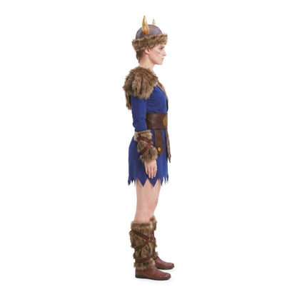 Déguisement de Viking bleue pour femme