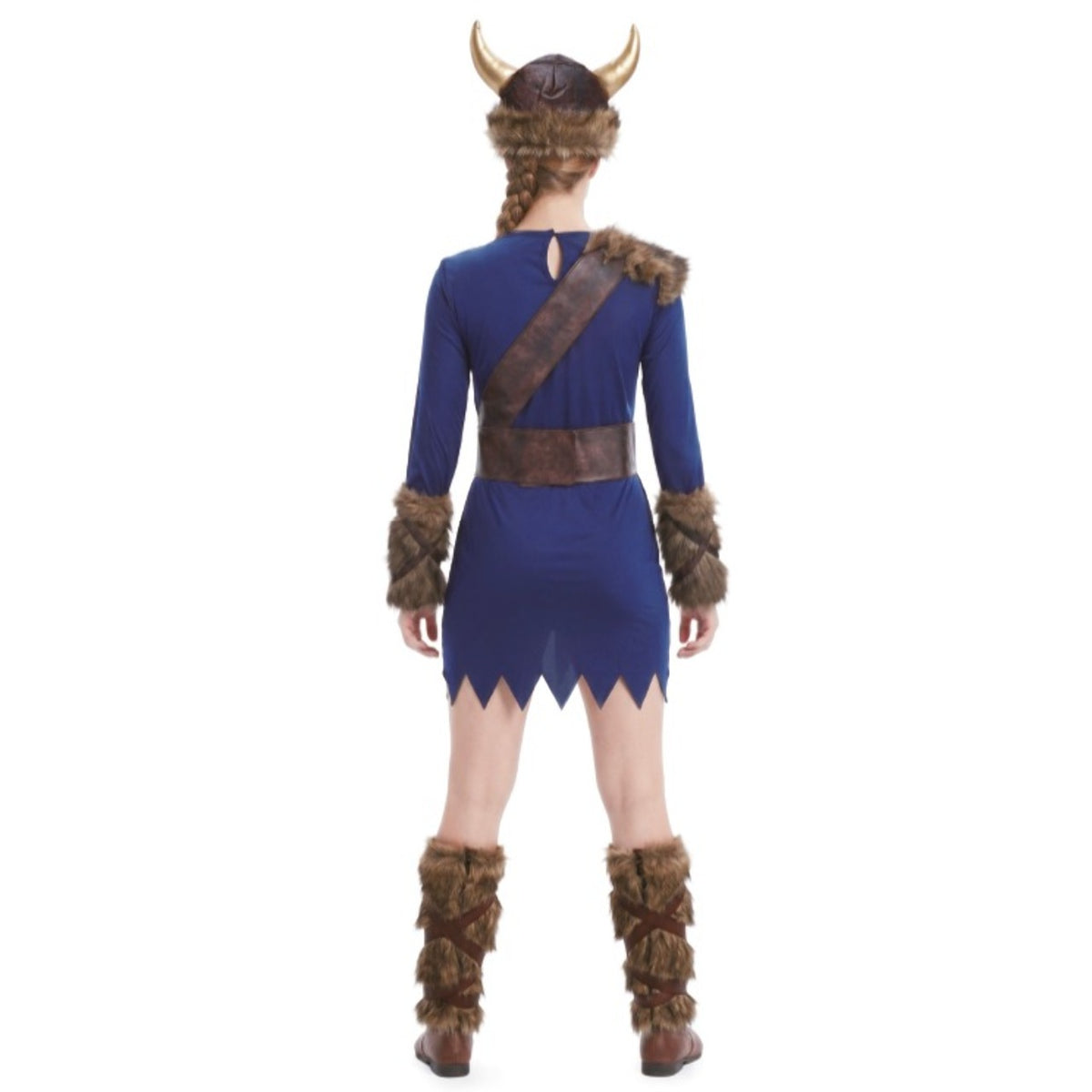 Déguisement de Viking bleue pour femme