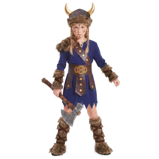 Déguisement de Viking bleue pour fille