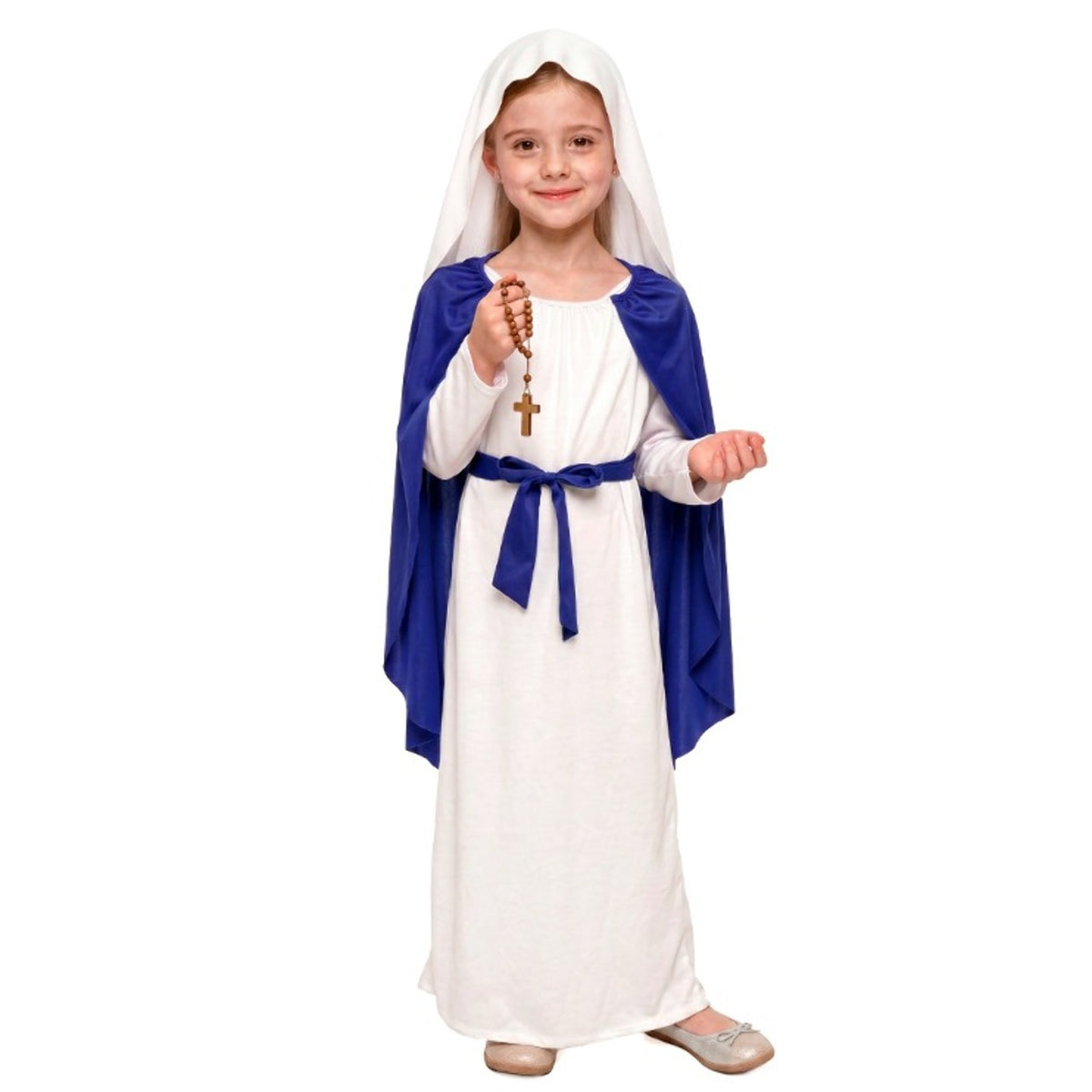 Déguisement de Vierge Marie bicolore pour fille