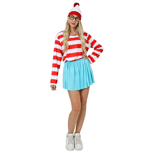 Déguisement de Wally à Rayures pour femme 