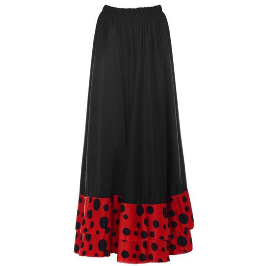 Jupe de Flamenco Noire avec Volant Rouge pour enfant