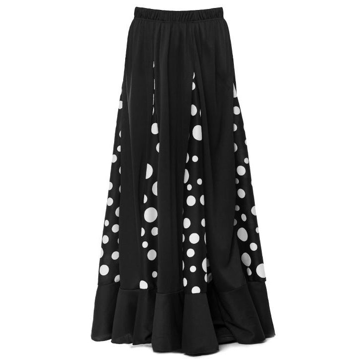 Jupe de Flamenco Noire et Blanche avec Quilles pour enfants