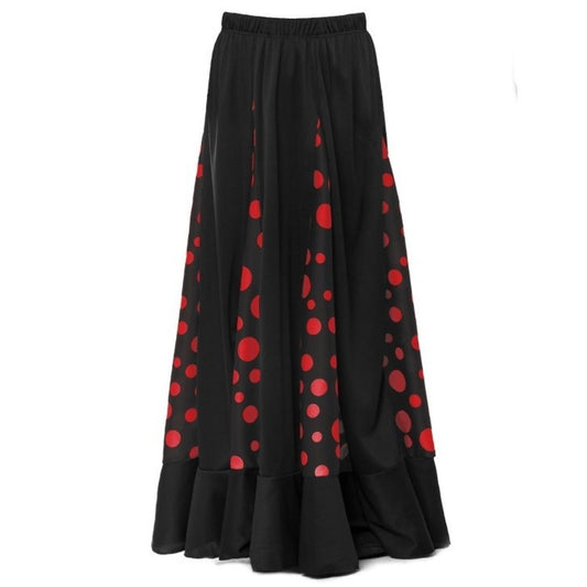 Jupe Flamenco Noire et Rouge avec Volants pour enfant
