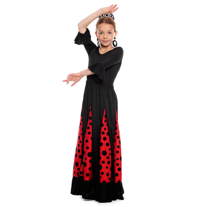 Jupe Flamenco avec Quilles Noires pour enfants