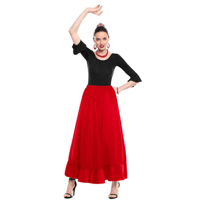 Jupe de Répétition de Flamenco Rouge