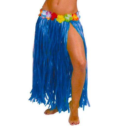 Jupe Hawaïenne Bleue Longue