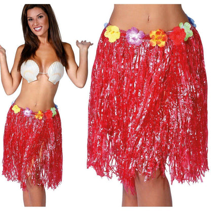 Jupe Hawaïenne Rouge Courte