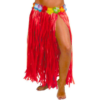 Jupe Hawaïenne Rouge Longue