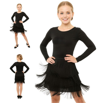 Jupe Noire à Franges enfant