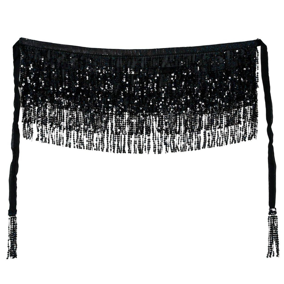 Jupe paréo noire à paillettes