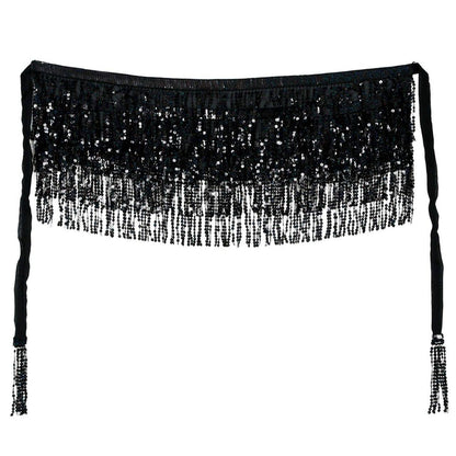 Jupe paréo noire à paillettes
