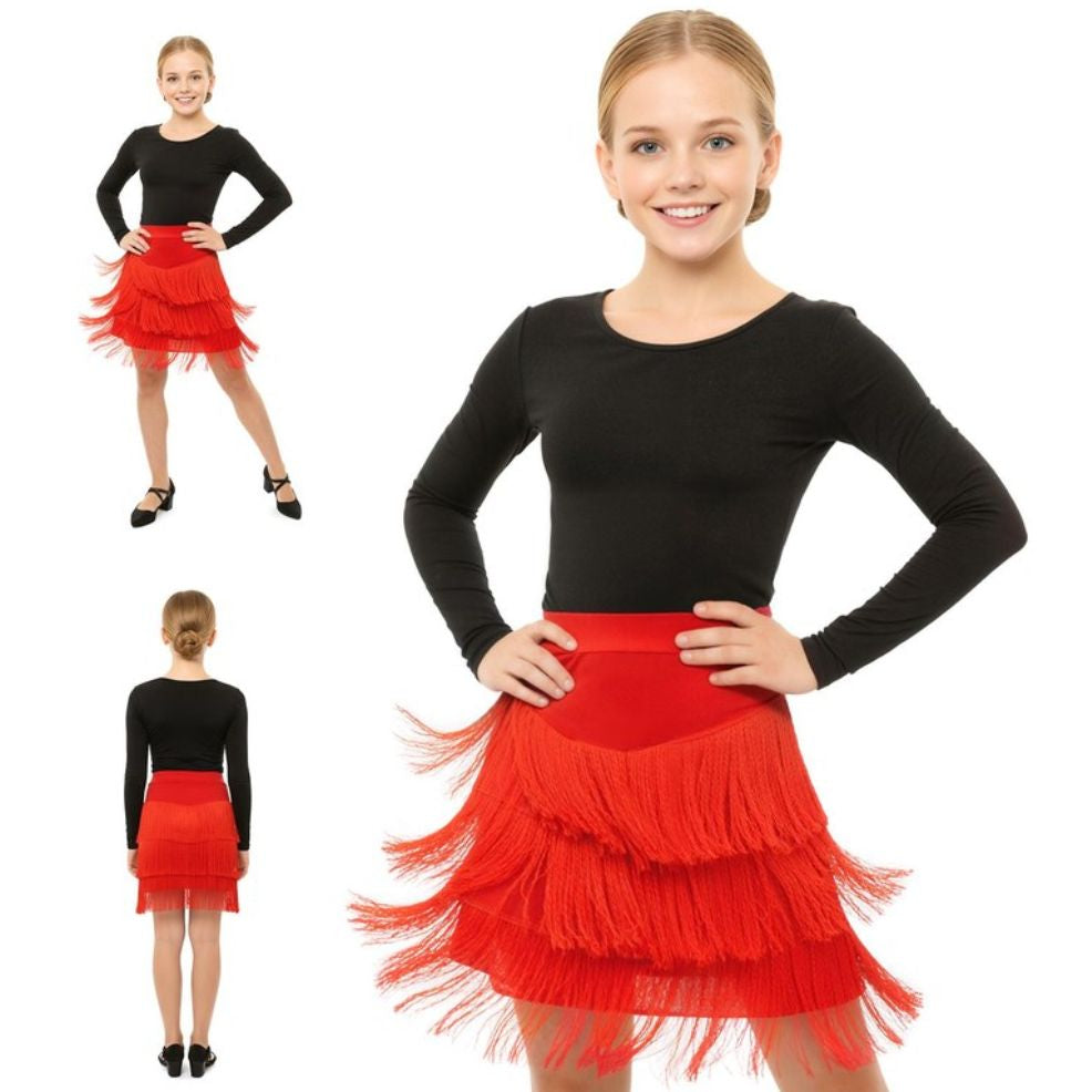 Jupe Rouge à Franges enfant