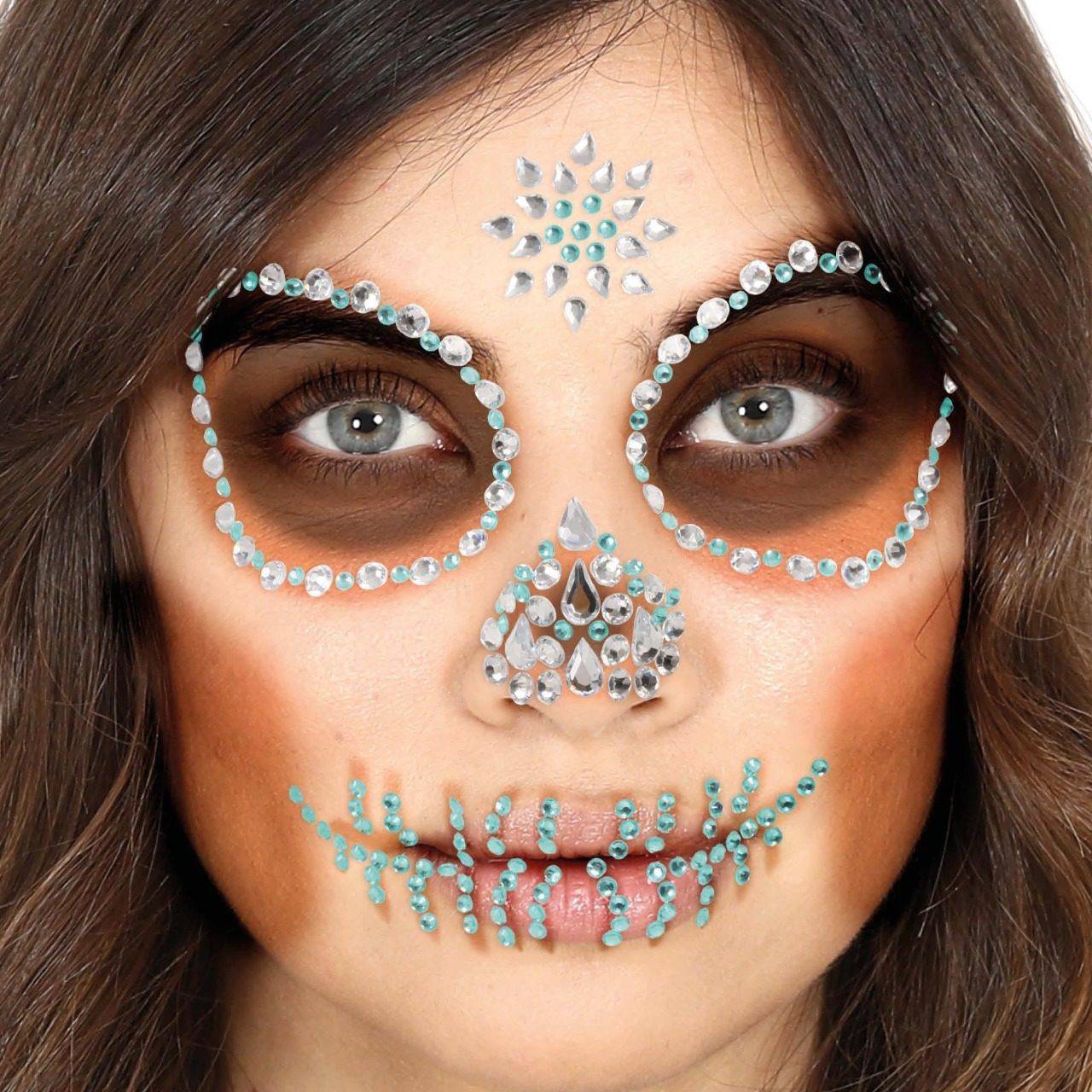 Strass Pailletés Adhésifs Catrina Crâne