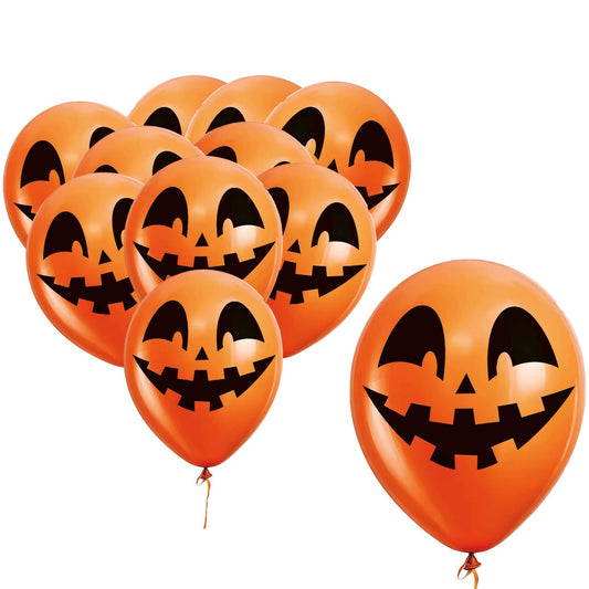 Ballons Citrouille Orange Terrifiants