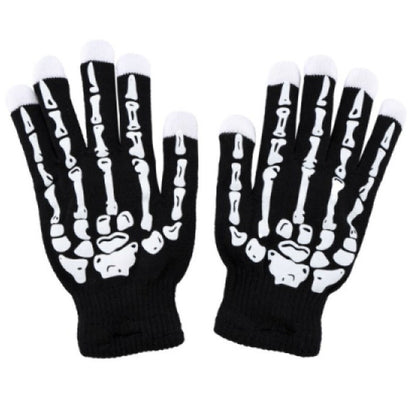 Gants de Squelette avec Lumière Led