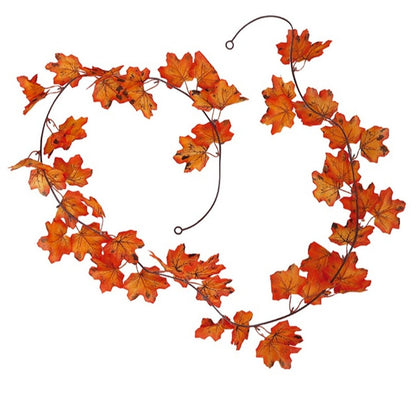 Guirlande de feuilles orange automne