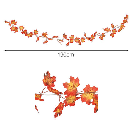 Guirlande de feuilles orange automne