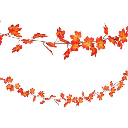 Guirlande de feuilles orange automne