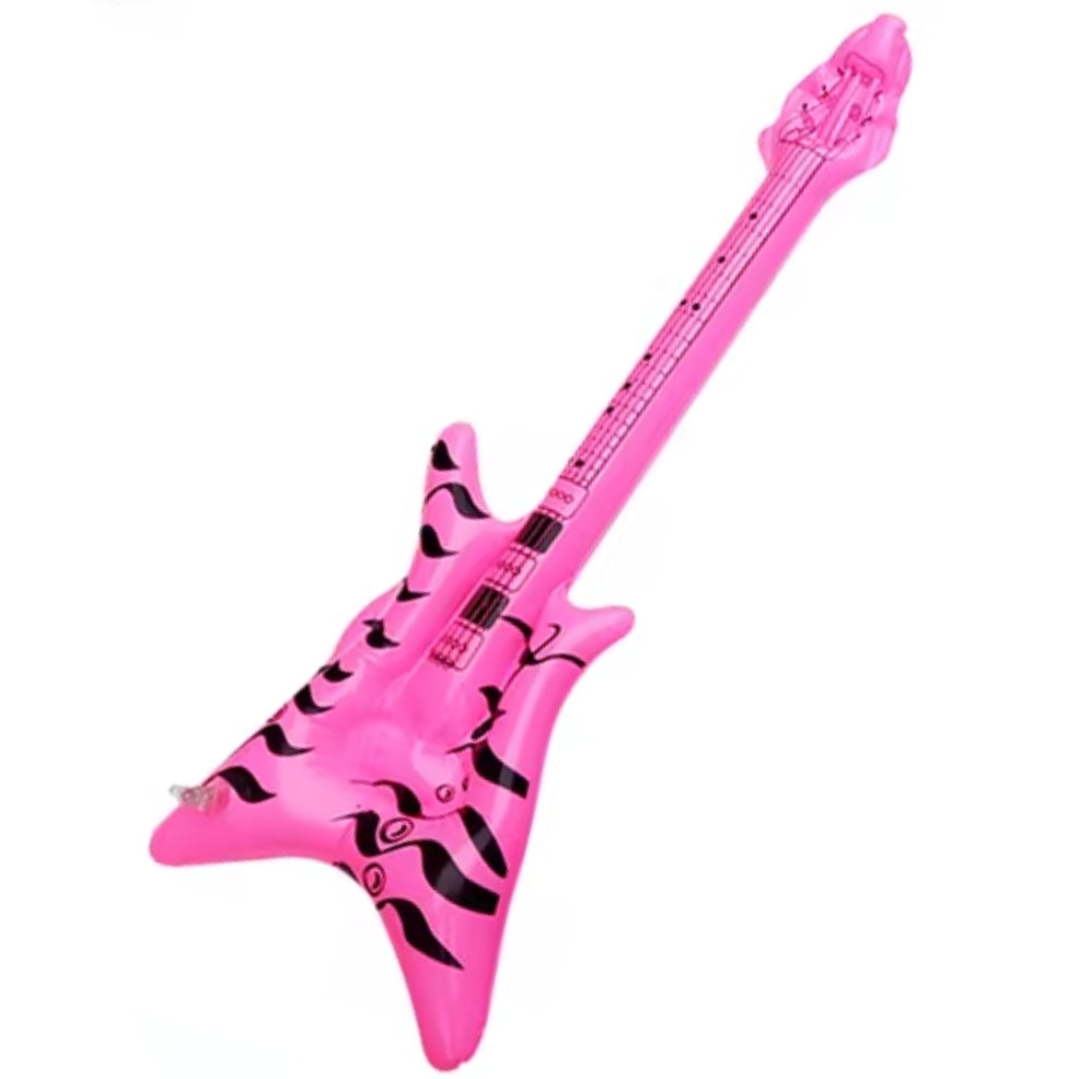 Guitare gonflable rose lourde