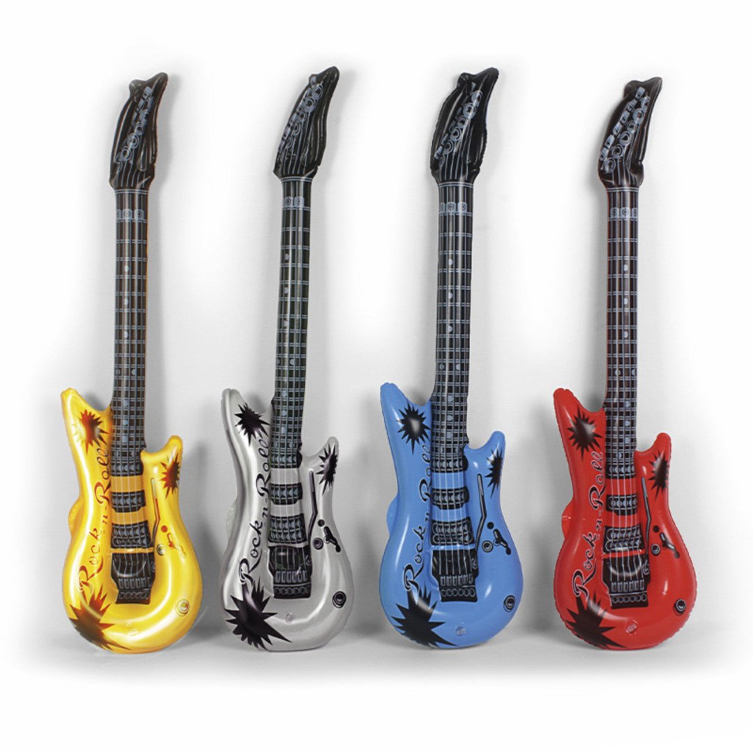 Guitare rock gonflable (couleurs assorties)