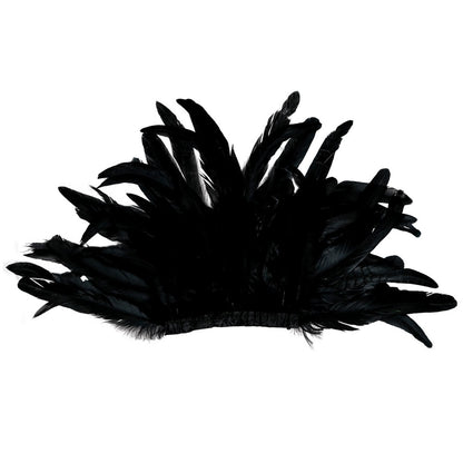 Épaulettes en Plumes Noires