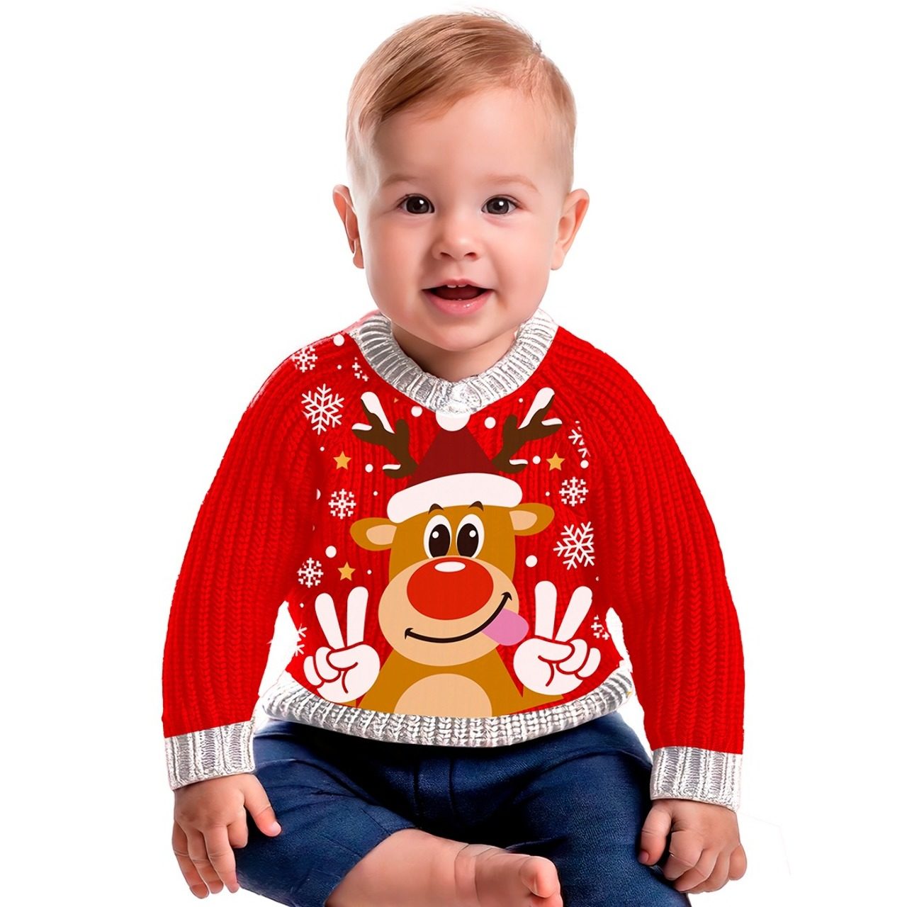 Pull de Noël Renne pour bébé