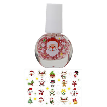 Kit de vernis à ongles et autocollants Noël