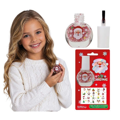 Kit de vernis à ongles et autocollants Noël