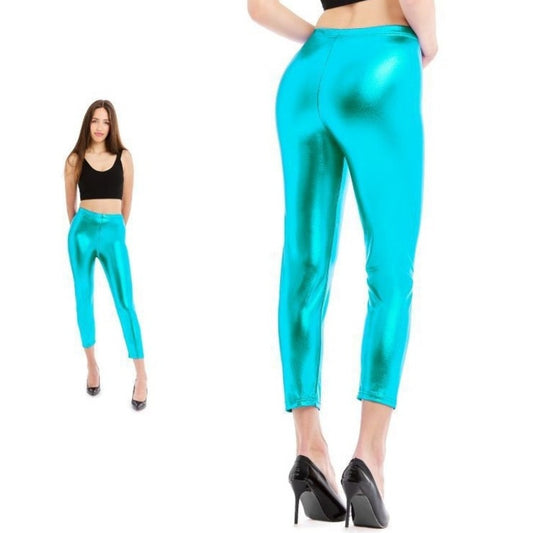 Legging Bleu Clair Métallisé adulte