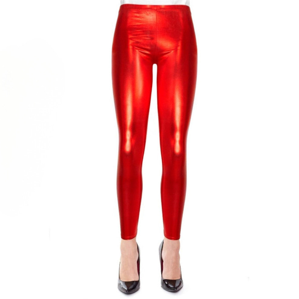 Legging Rouge Métallisé adulte
