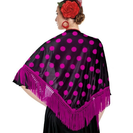 Châle à pois fuchsia