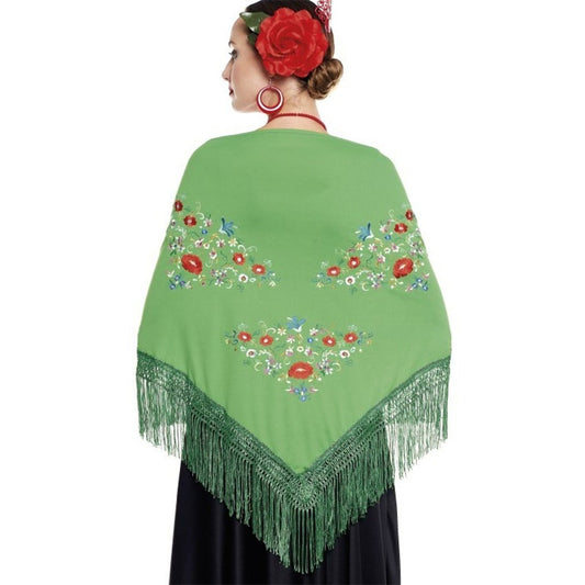 Châle Vert Brodé