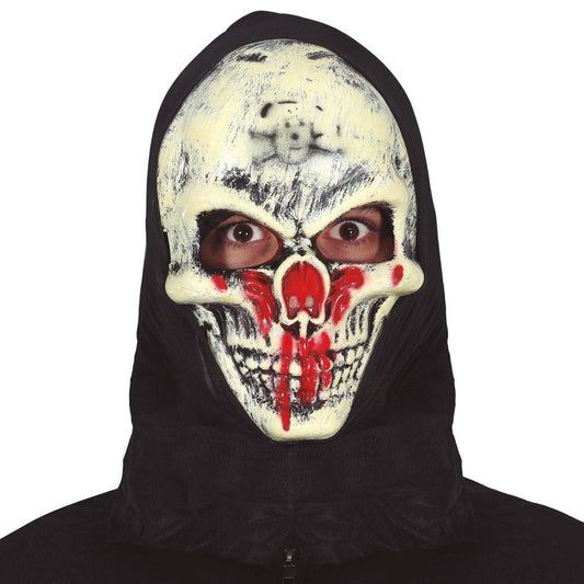 Masque Squelette Sanglant avec Capuche