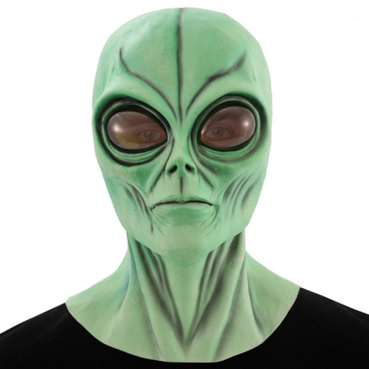 Masque en latex d'Alien Zone 51 Vert