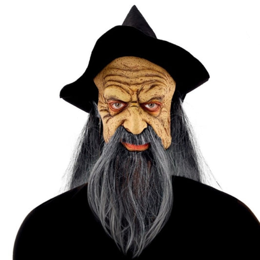 Masque en latex de Sorcier Sinistre