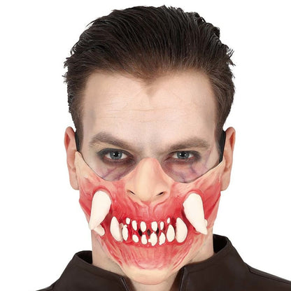 Demi-masque de latex Assassin Crocs
