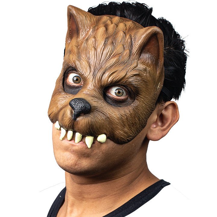 Demi-masque en Latex de Loup Brun