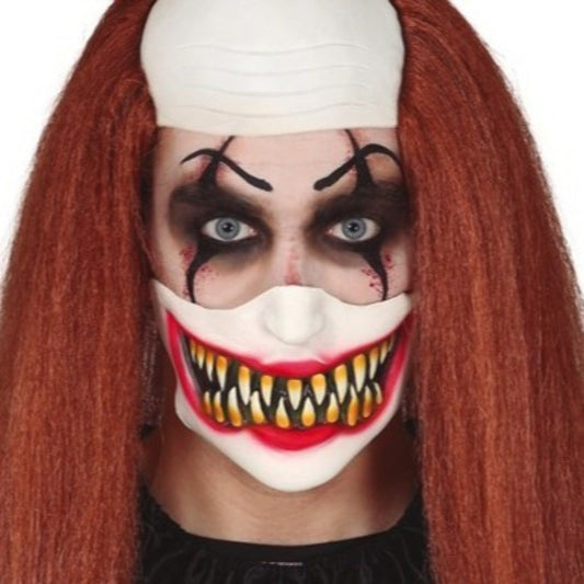 Demie Masque en Latex de Clown Tueur