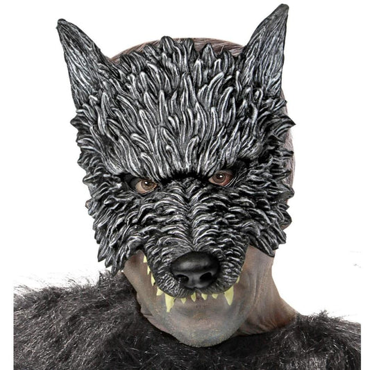 Demi-masque de Loup Gris