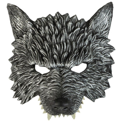 Demi-masque de loup gris