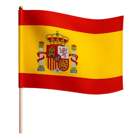 Pack de 24 Drapeaux d'Espagne avec hampe