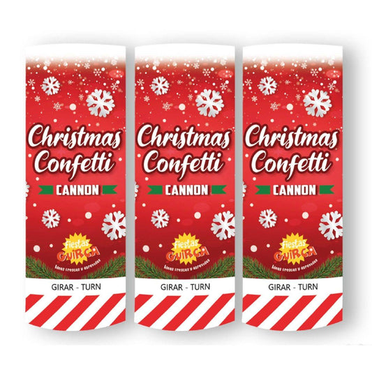 Pack 3 Canons Confettis Flocons de Noël
