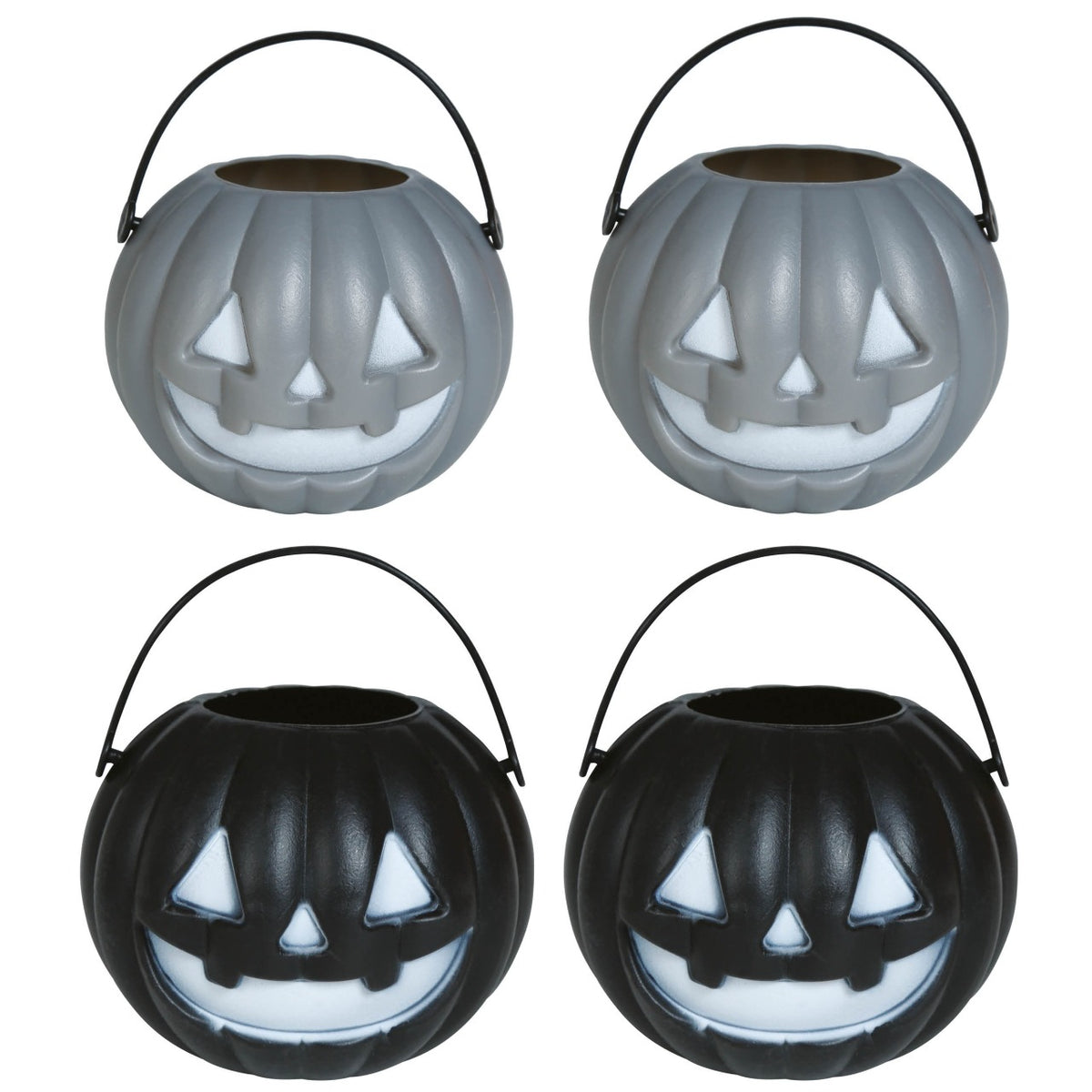 Pack de 4 mini seaux citrouilles